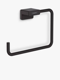 Hansgrohe AddStoris Wall-Mounted Towel Ring, Matt Black