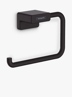 Hansgrohe AddStoris Wall-Mounted Toilet Roll Holder, Matt Black