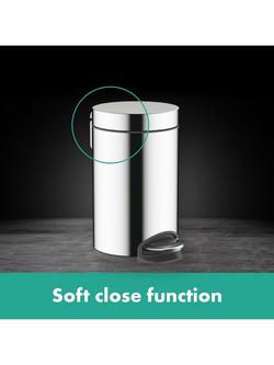 Hansgrohe AddStoris Bathroom Pedal Bin, 3L - view 2, Chrome