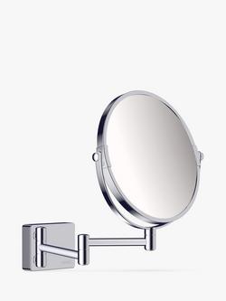Hansgrohe AddStoris Wall-Mounted Magnifying Shaving Mirror, Chrome