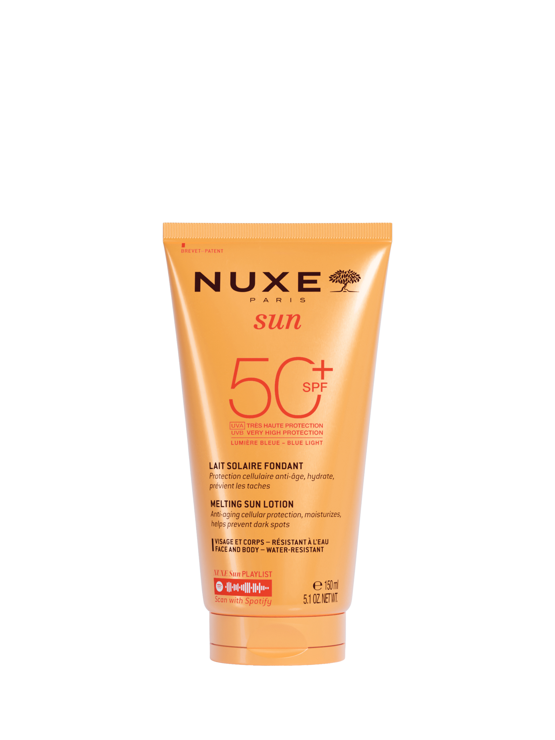 NUXE Sun High Protection Melting Lotion Face & Body Sun Cream SPF 50, 150ml