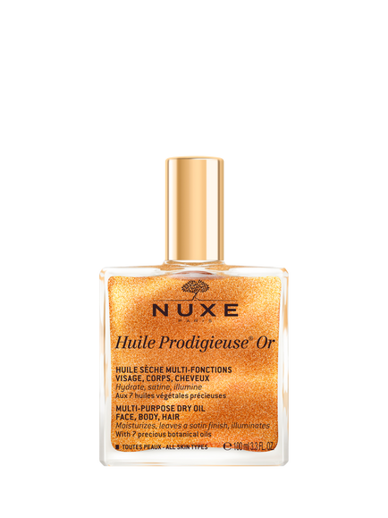 NUXE Huile Prodigieuse® Or Golden Shimmer Multi-Purpose Dry Oil for Face, Body and Hair, 