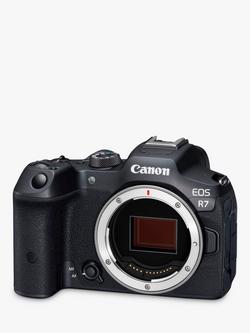 Canon EOS R7 Compact System Camera, 4K Ultra HD, 32.5MP, Wi-Fi, Bluetooth, OLED EVF, 3" Vari-Angle Touch Screen, Body Only - view 2, Black