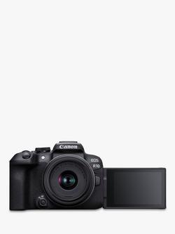 Canon EOS R10 Compact System Camera with RF-S 18-45mm Zoom Lens, 4K Ultra HD, 24.2MP, Wi-Fi, Bluetooth, OLED EVF, 3" Vari-Angle Touch Screen, Black - view 2, Black
