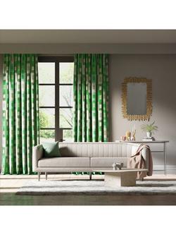 Harlequin Shiruku Furnishing Fabric - view 2, Emerald/Forest/Silvr