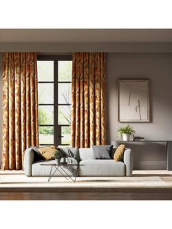 Harlequin Calathea Velvet Furnishing Fabric - view 2, Ambr/Rose/Pome/Sh