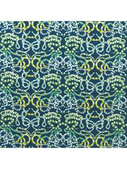 Harlequin Serpenti Velvet Furnishing Fabric, Onsen/Emerald/Azul