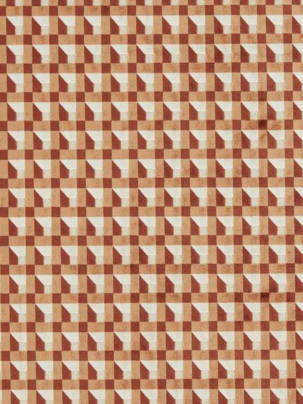 Harlequin Blocks Furnishing Fabric, Paprika/Bark/Bleach