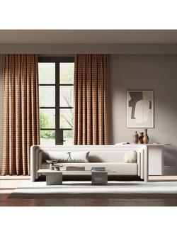 Harlequin Blocks Furnishing Fabric - view 2, Paprika/Bark/Bleach