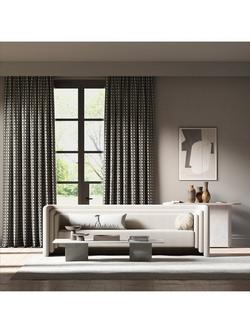 Harlequin Blocks Furnishing Fabric - view 2, Black Earth/Sketched