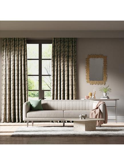 Harlequin Savanna Elephant Furnishing Fabric, Grey - view 2, Grey