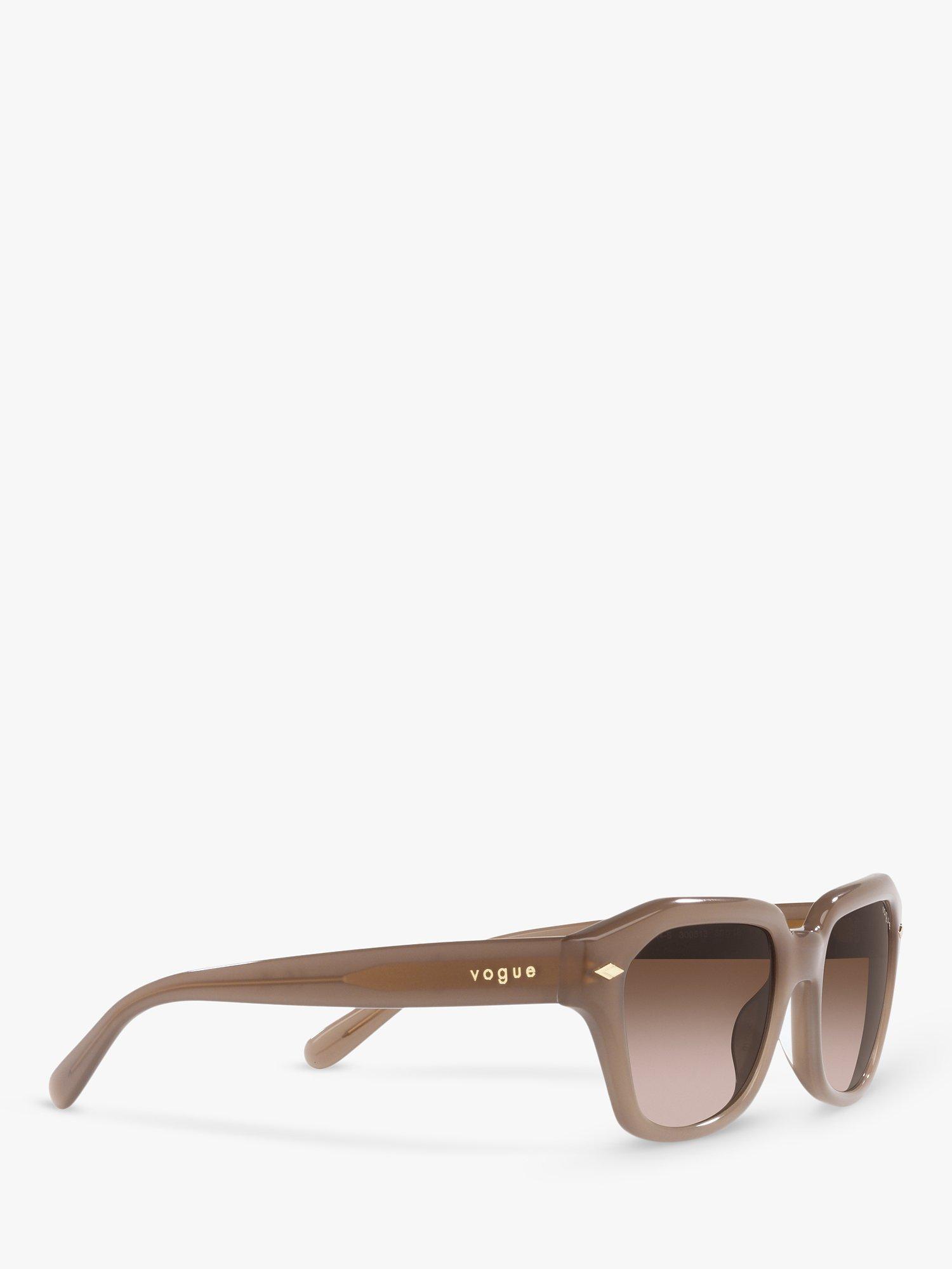 Product image 11 of 11, which shows Vogue VO5444S Women's Irregular Sunglasses, Opal Sand/Brown Gradient