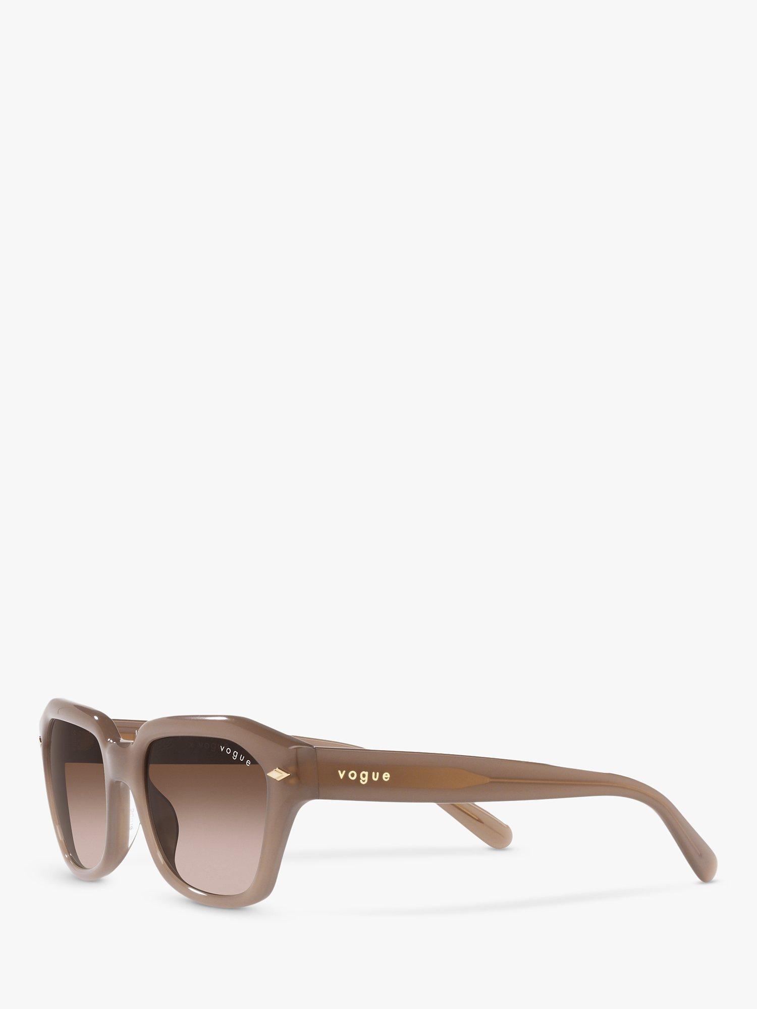 Product image 2 of 11, which shows Vogue VO5444S Women's Irregular Sunglasses, Opal Sand/Brown Gradient