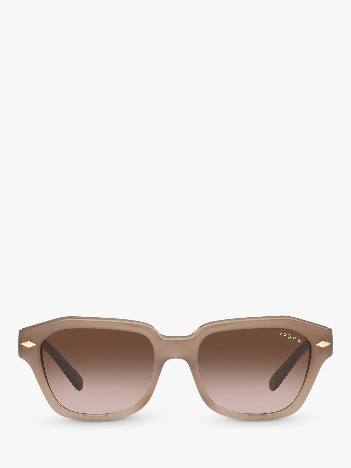 Product image 3 of 11, which shows Vogue VO5444S Women's Irregular Sunglasses, Opal Sand/Brown Gradient