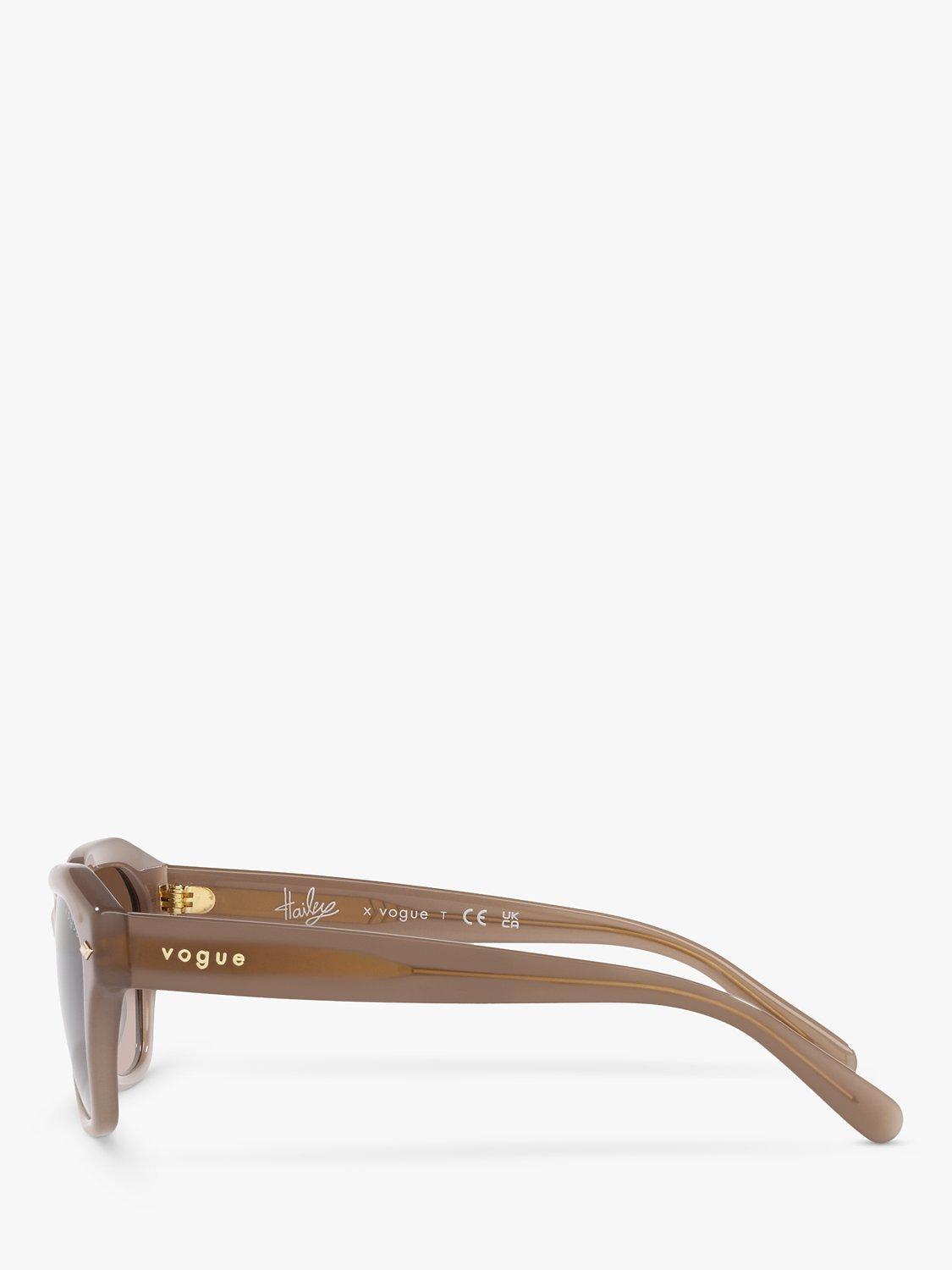 Product image 4 of 11, which shows Vogue VO5444S Women's Irregular Sunglasses, Opal Sand/Brown Gradient