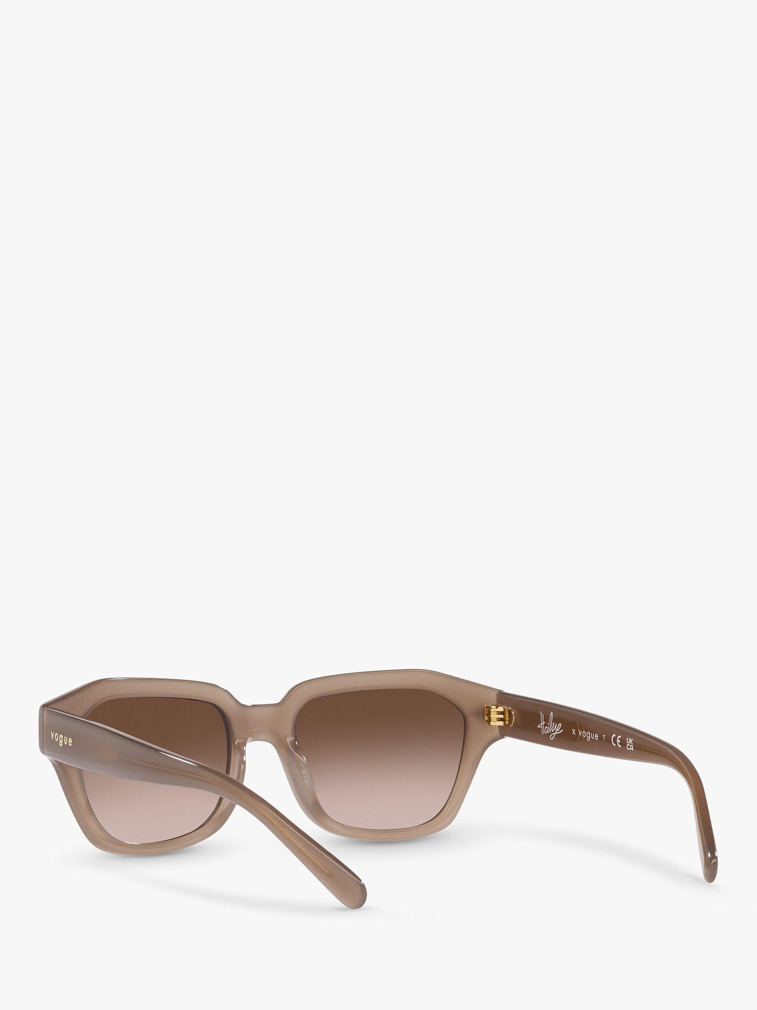 Product image 6 of 11, which shows Vogue VO5444S Women's Irregular Sunglasses, Opal Sand/Brown Gradient
