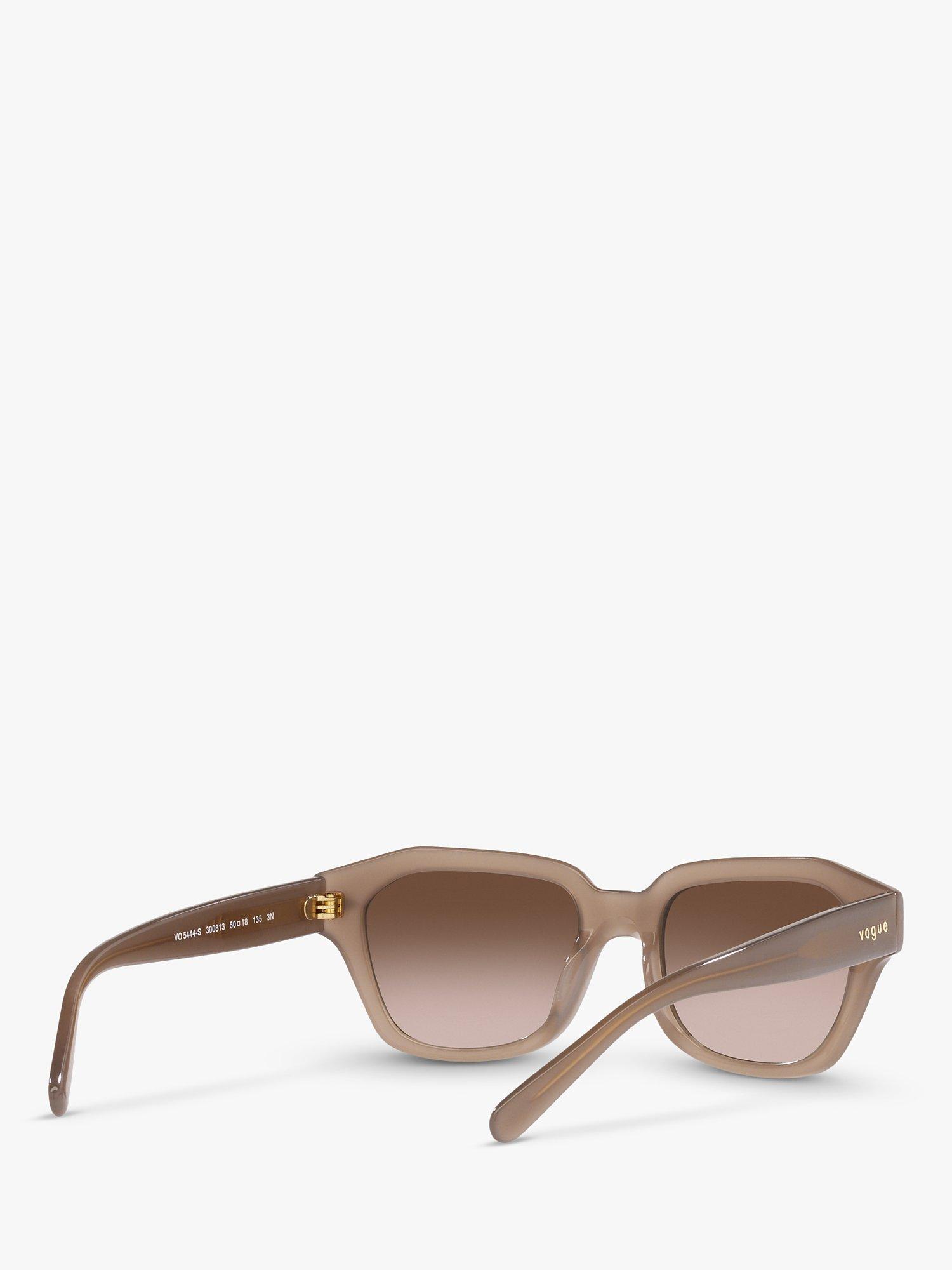 Product image 8 of 11, which shows Vogue VO5444S Women's Irregular Sunglasses, Opal Sand/Brown Gradient