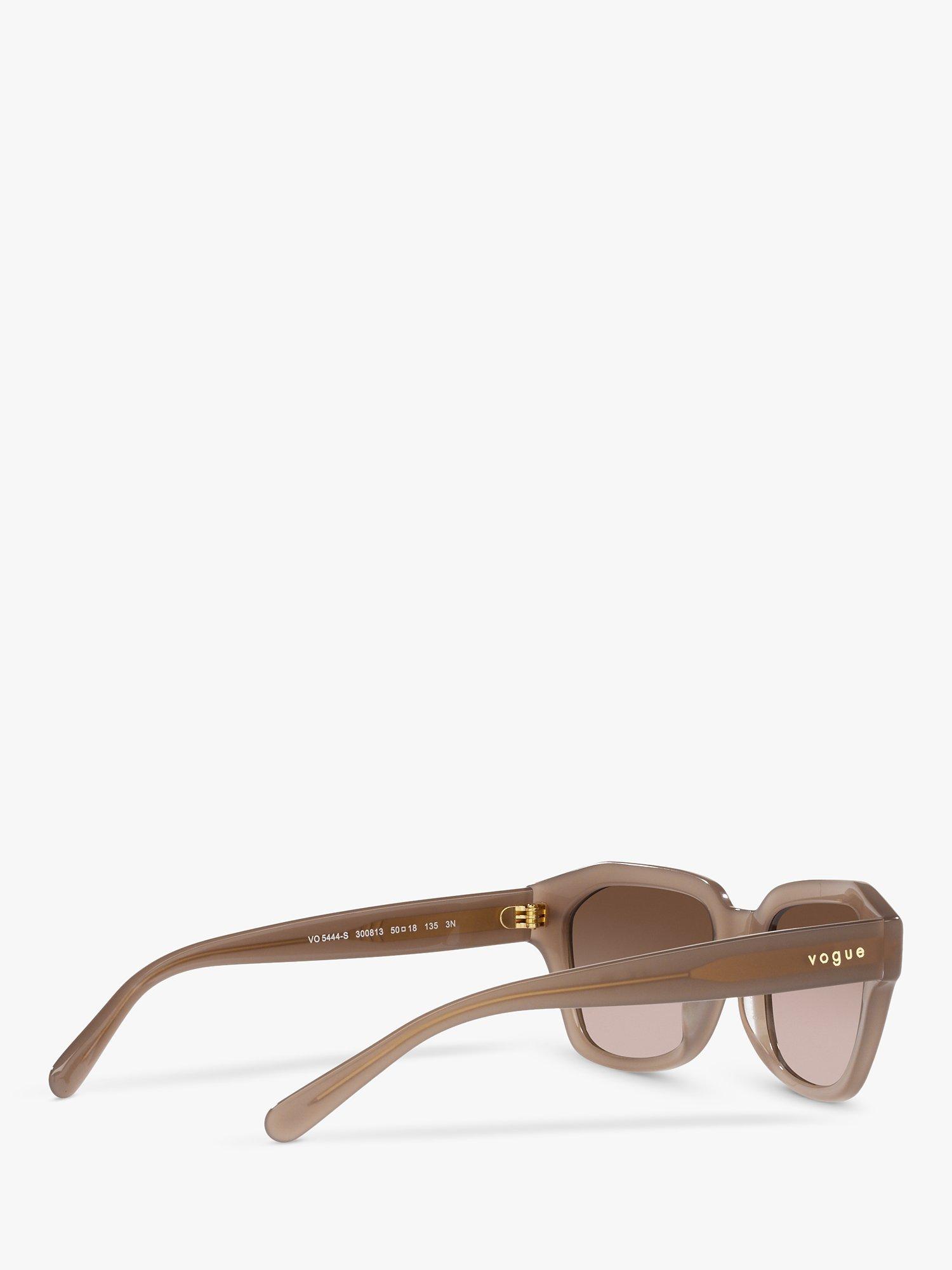 Product image 9 of 11, which shows Vogue VO5444S Women's Irregular Sunglasses, Opal Sand/Brown Gradient