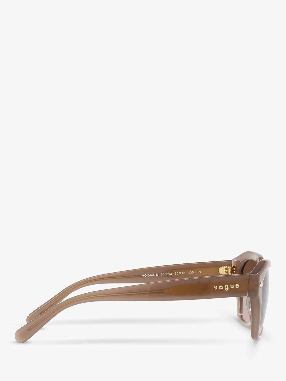Product image 10 of 11, which shows Vogue VO5444S Women's Irregular Sunglasses, Opal Sand/Brown Gradient