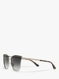 Michael Kors MK1120 Women's Salt Lake City Round Sunglasses, Gold/Grey Gradient