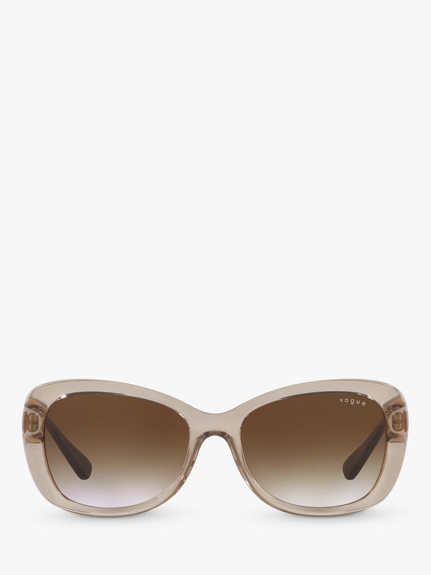 Product image 3 of 11, which shows Vogue VO2943SB Women's Butterfly Sunglasses, Transparent Light Brown/Brown Gradient