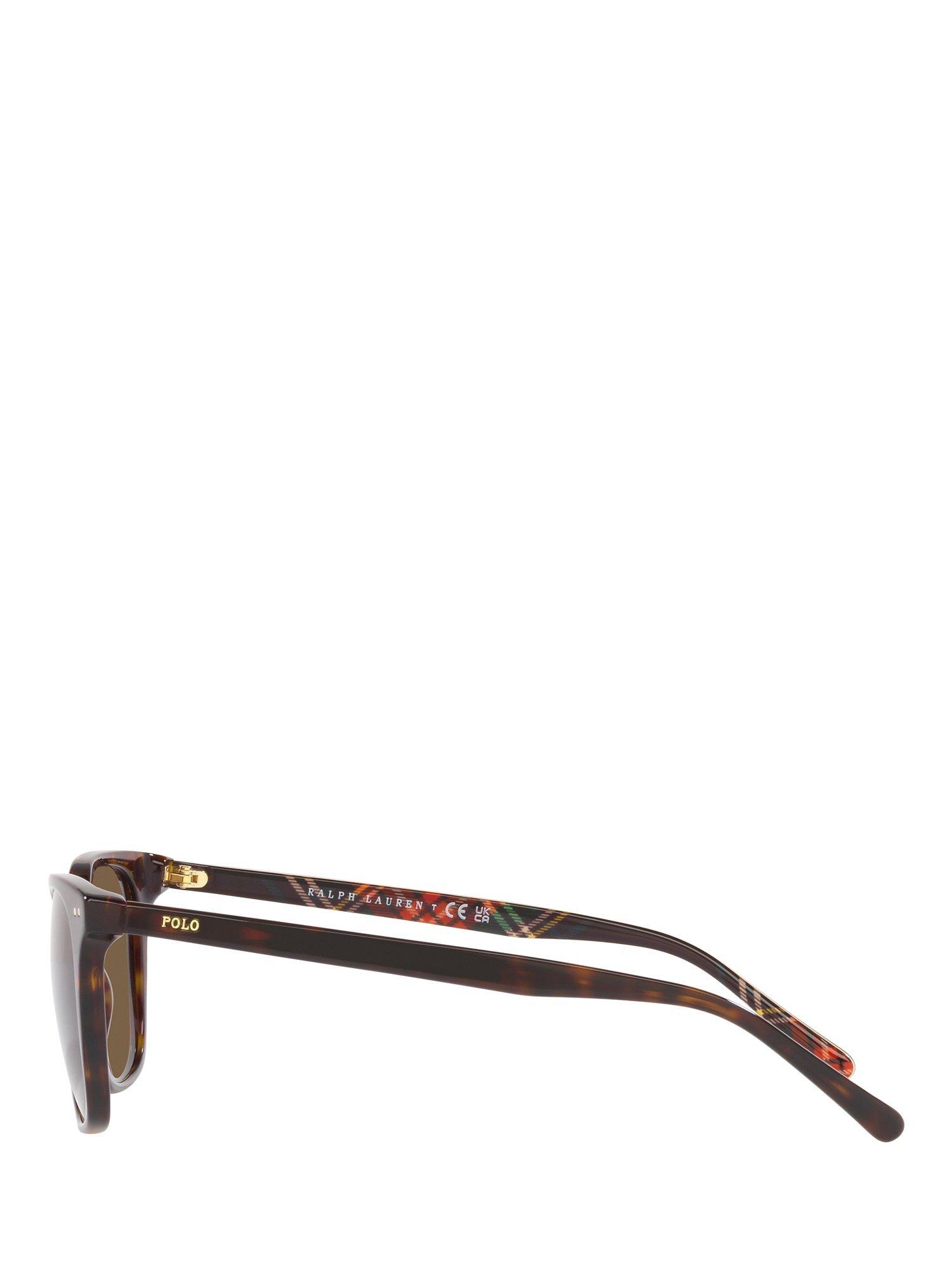 Product image 4 of 11, which shows Polo Ralph Lauren PH4187 Men's Sunglasses, Shiny Dark Havana/Brown