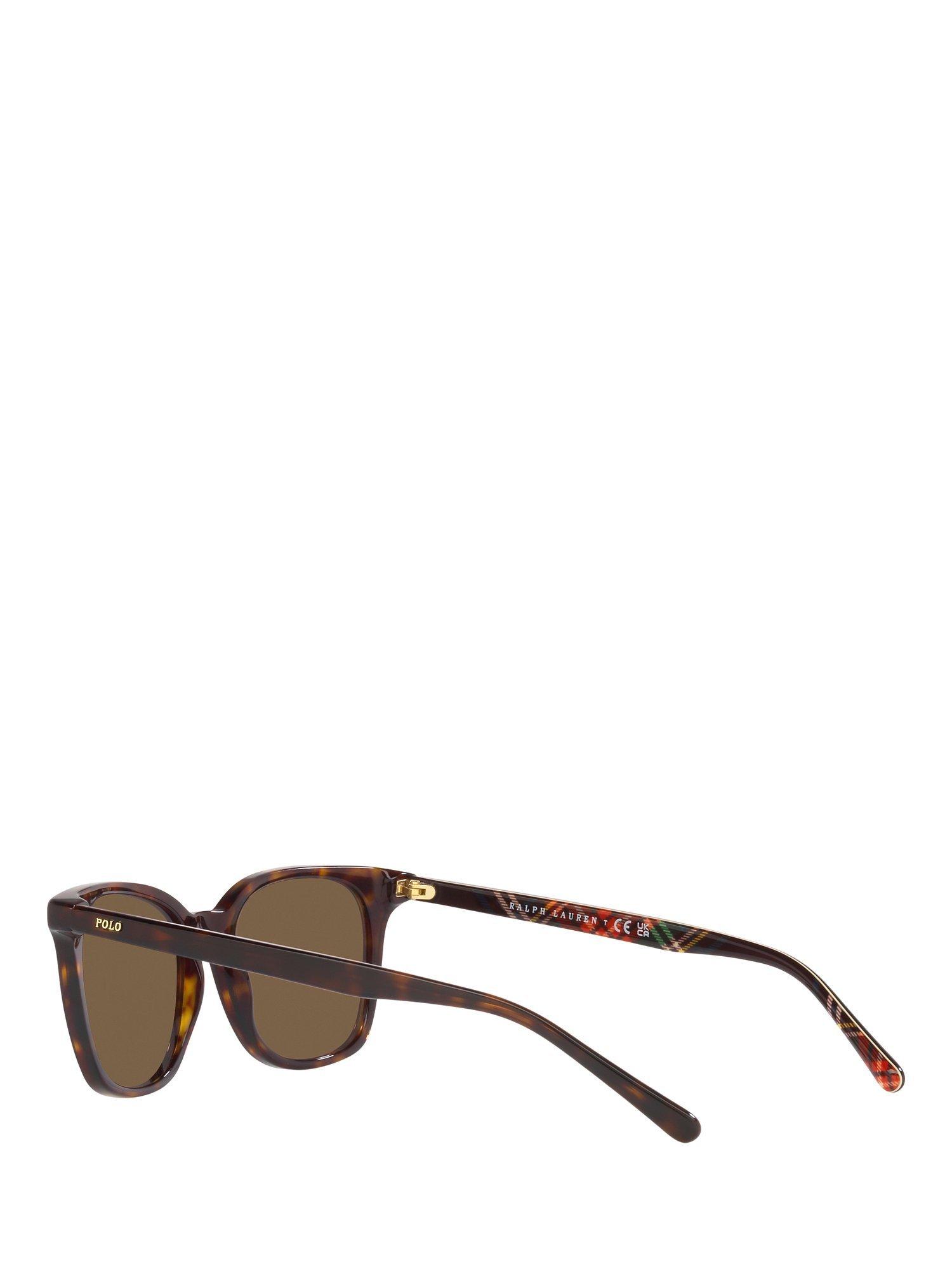 Product image 5 of 11, which shows Polo Ralph Lauren PH4187 Men's Sunglasses, Shiny Dark Havana/Brown