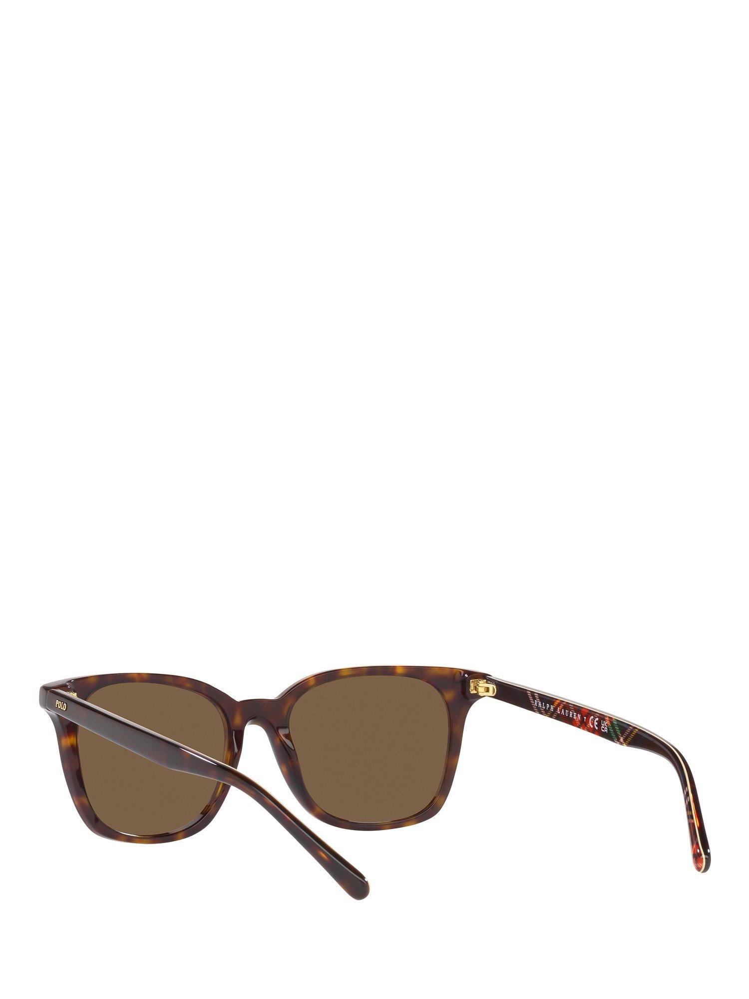 Product image 6 of 11, which shows Polo Ralph Lauren PH4187 Men's Sunglasses, Shiny Dark Havana/Brown