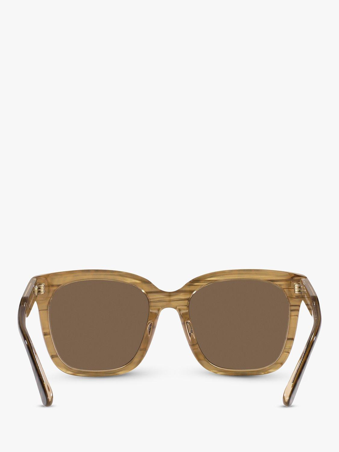 Product image 7 of 11, which shows Michael Kors MK2163 Women's San Marino Square Sunglasses, Brown Leopard/Brown