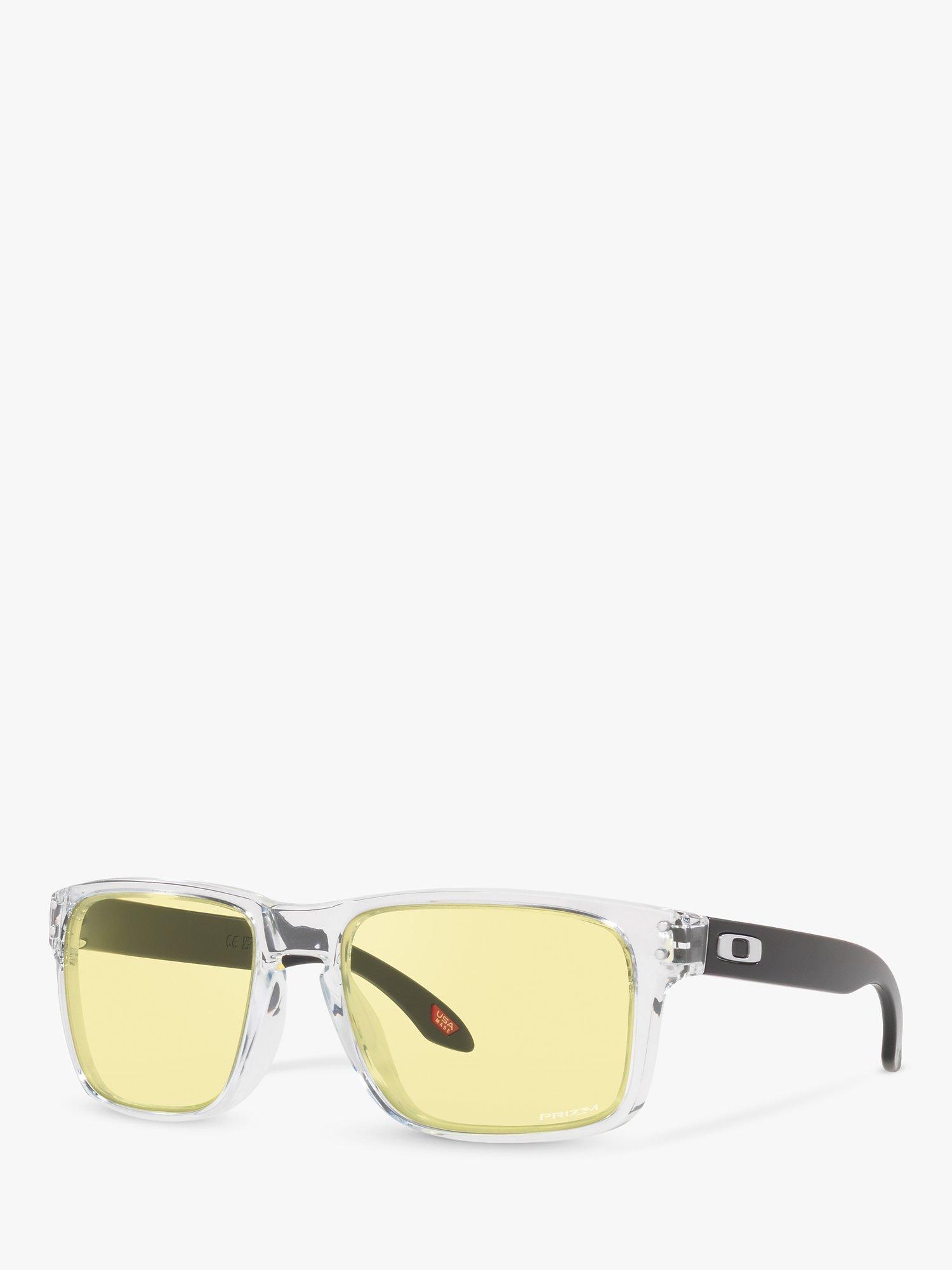Product image 1 of 11, which shows Oakley OO9102 Men's Holbrook Prizm Square Sunglasses, Clear/Yellow