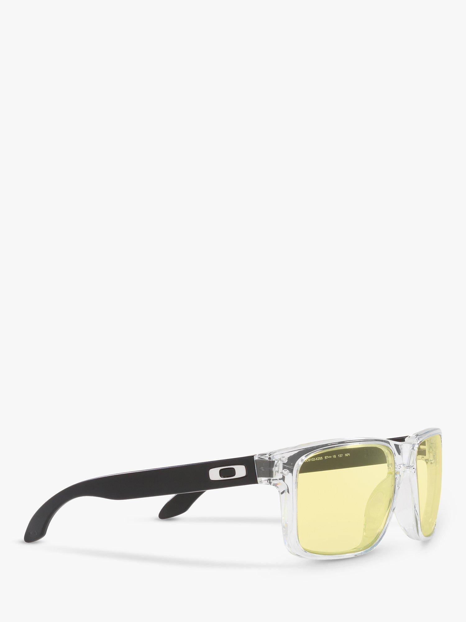 Product image 11 of 11, which shows Oakley OO9102 Men's Holbrook Prizm Square Sunglasses, Clear/Yellow