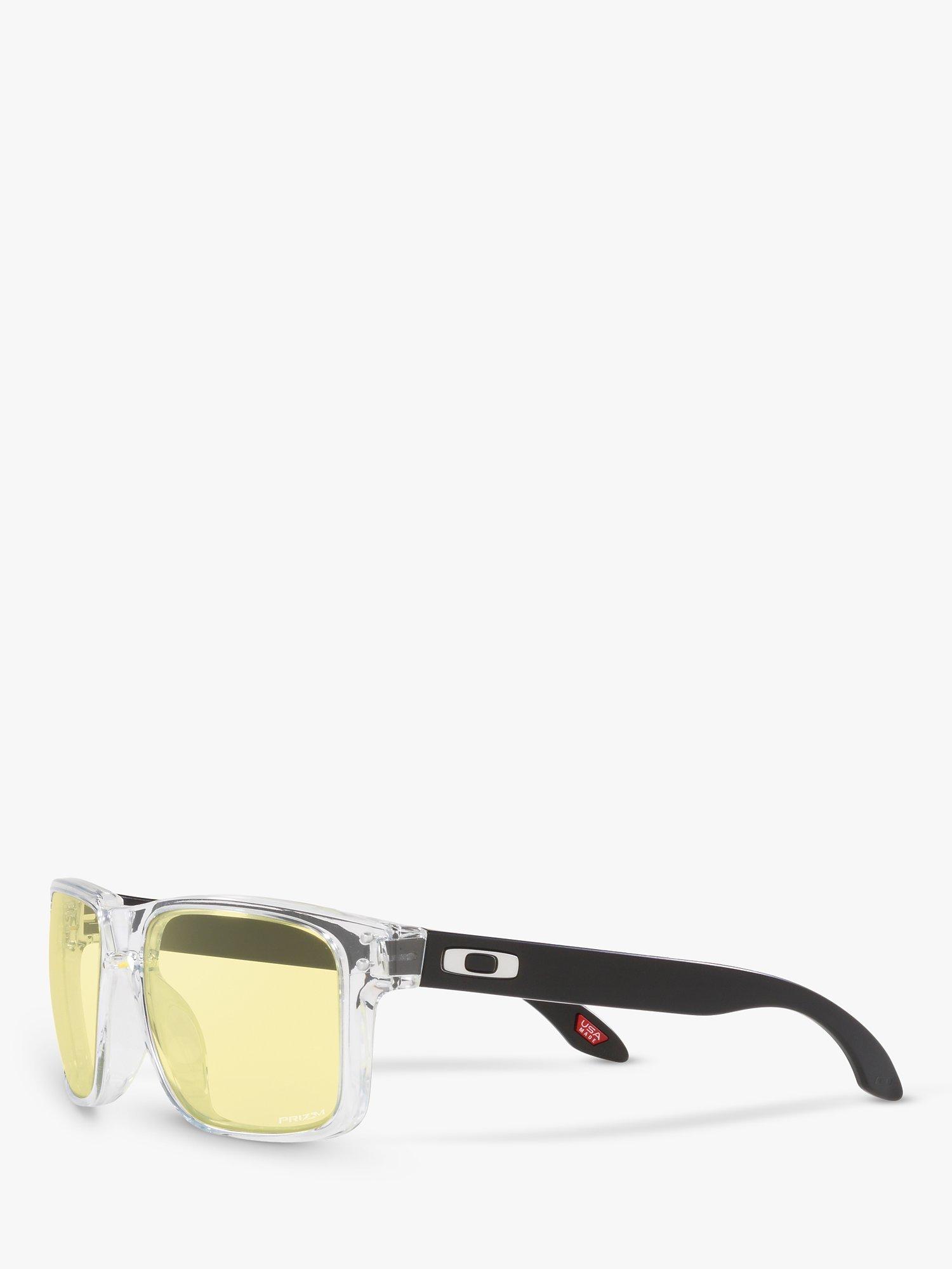 Product image 2 of 11, which shows Oakley OO9102 Men's Holbrook Prizm Square Sunglasses, Clear/Yellow
