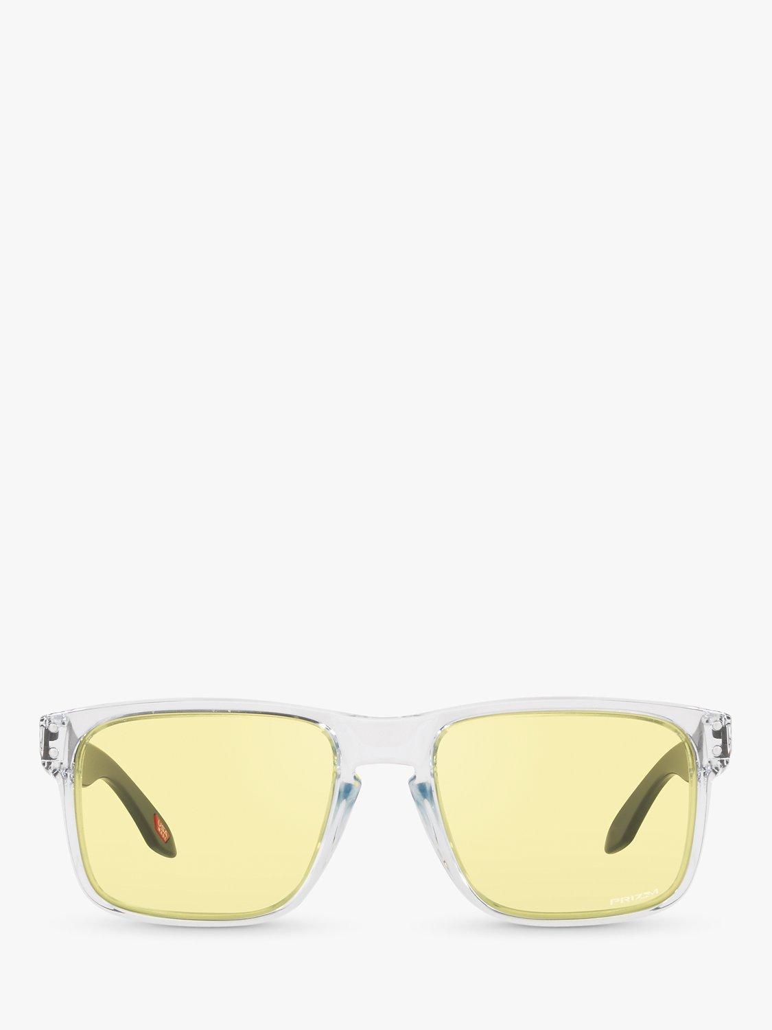 Product image 3 of 11, which shows Oakley OO9102 Men's Holbrook Prizm Square Sunglasses, Clear/Yellow