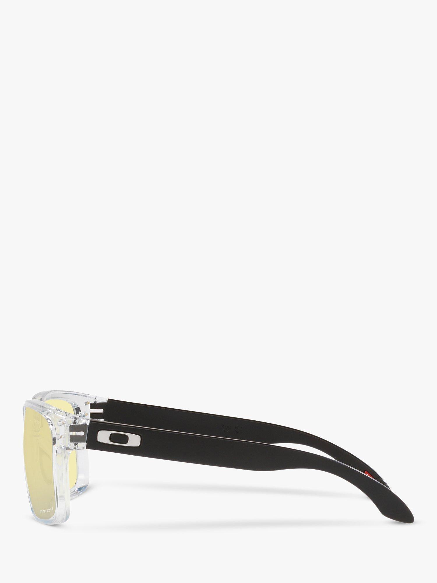 Product image 4 of 11, which shows Oakley OO9102 Men's Holbrook Prizm Square Sunglasses, Clear/Yellow