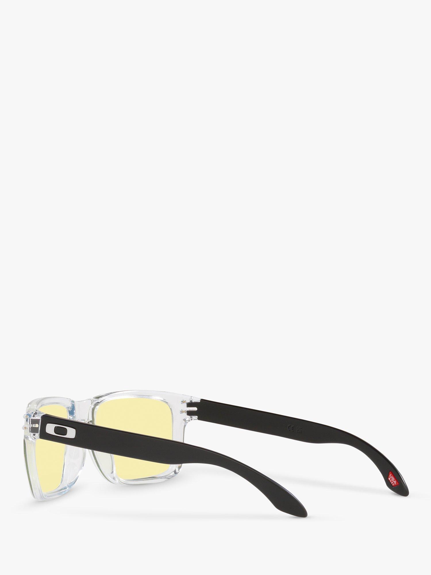 Product image 5 of 11, which shows Oakley OO9102 Men's Holbrook Prizm Square Sunglasses, Clear/Yellow