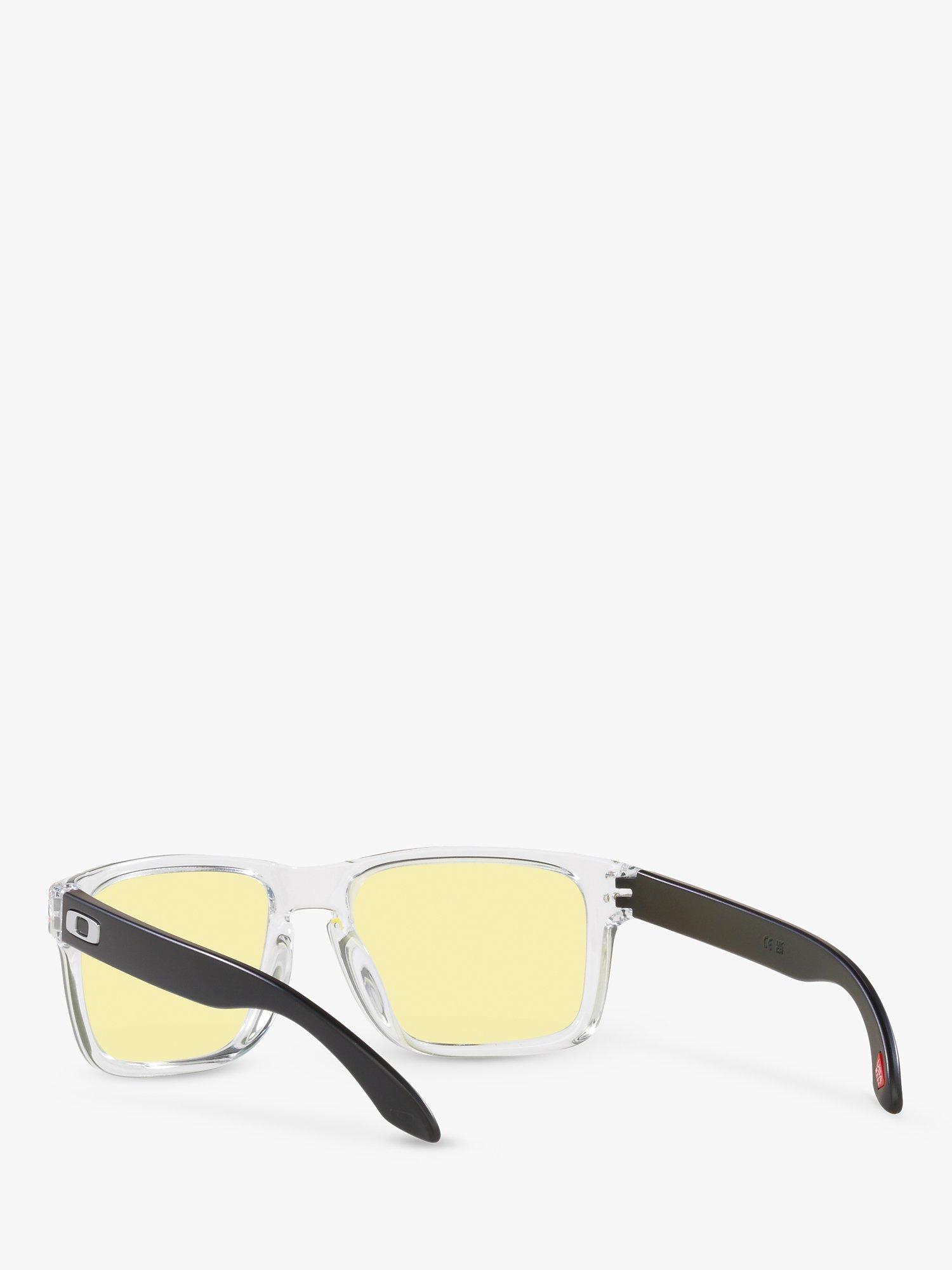 Product image 6 of 11, which shows Oakley OO9102 Men's Holbrook Prizm Square Sunglasses, Clear/Yellow