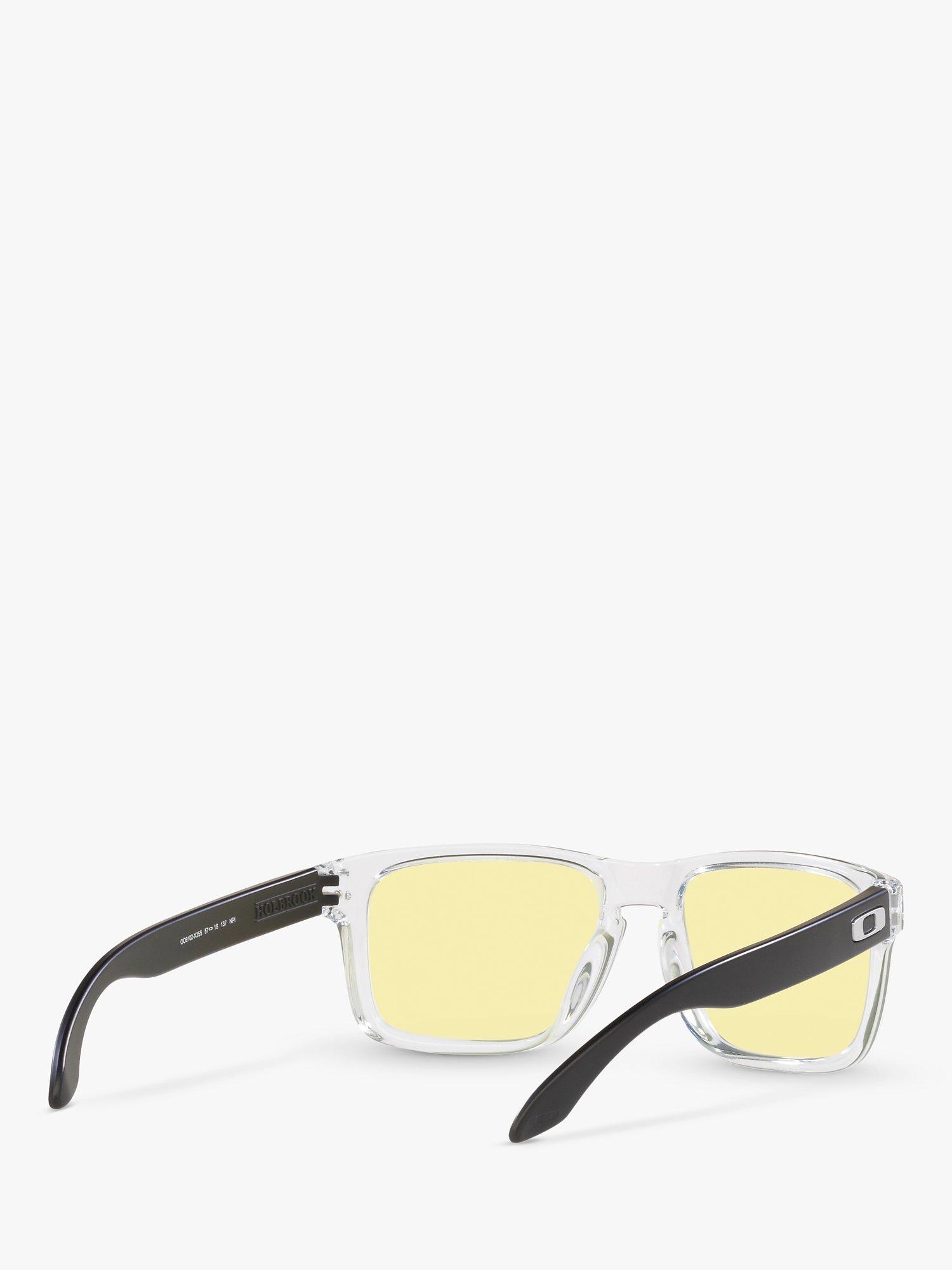 Product image 8 of 11, which shows Oakley OO9102 Men's Holbrook Prizm Square Sunglasses, Clear/Yellow