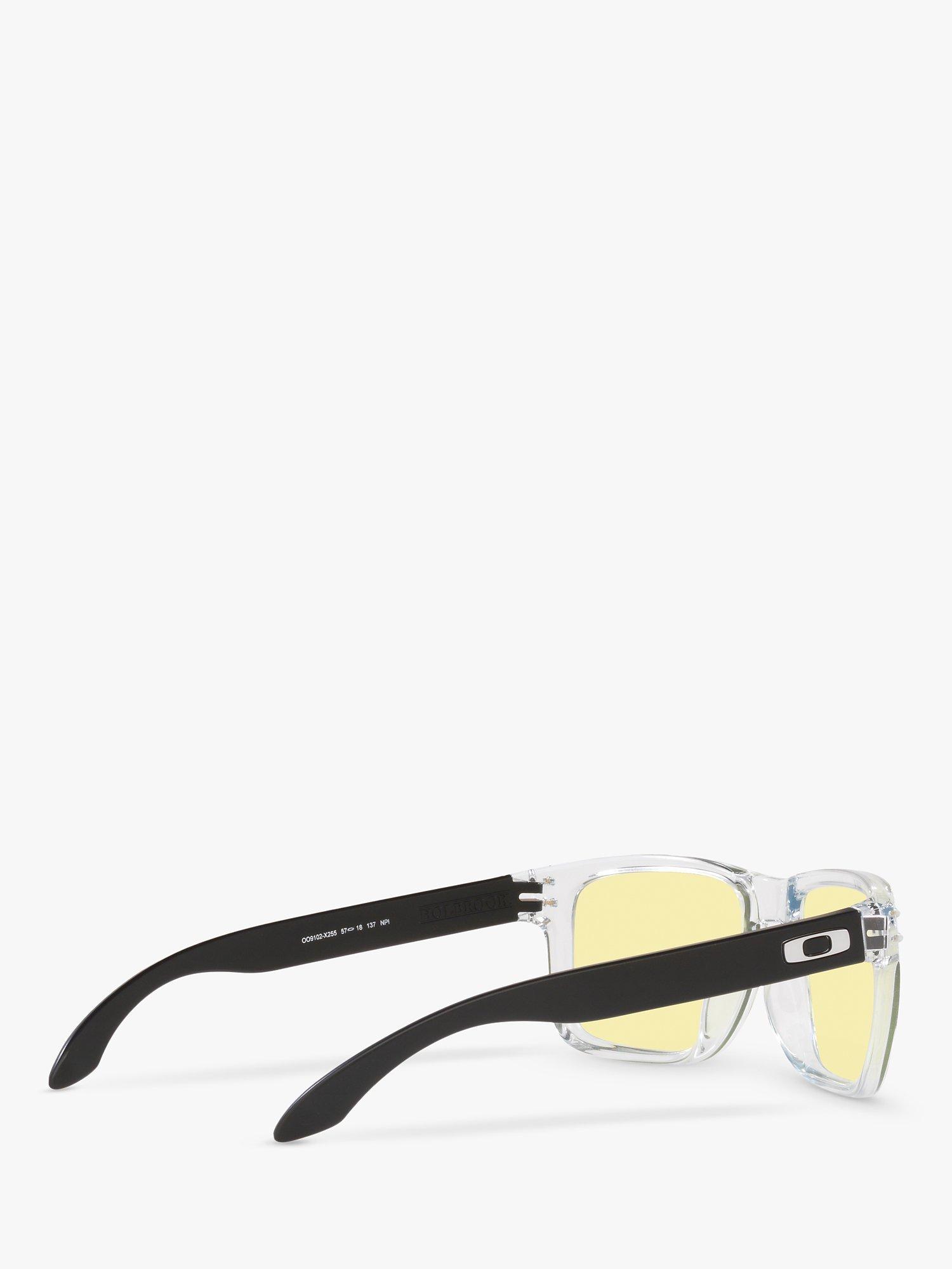 Product image 9 of 11, which shows Oakley OO9102 Men's Holbrook Prizm Square Sunglasses, Clear/Yellow