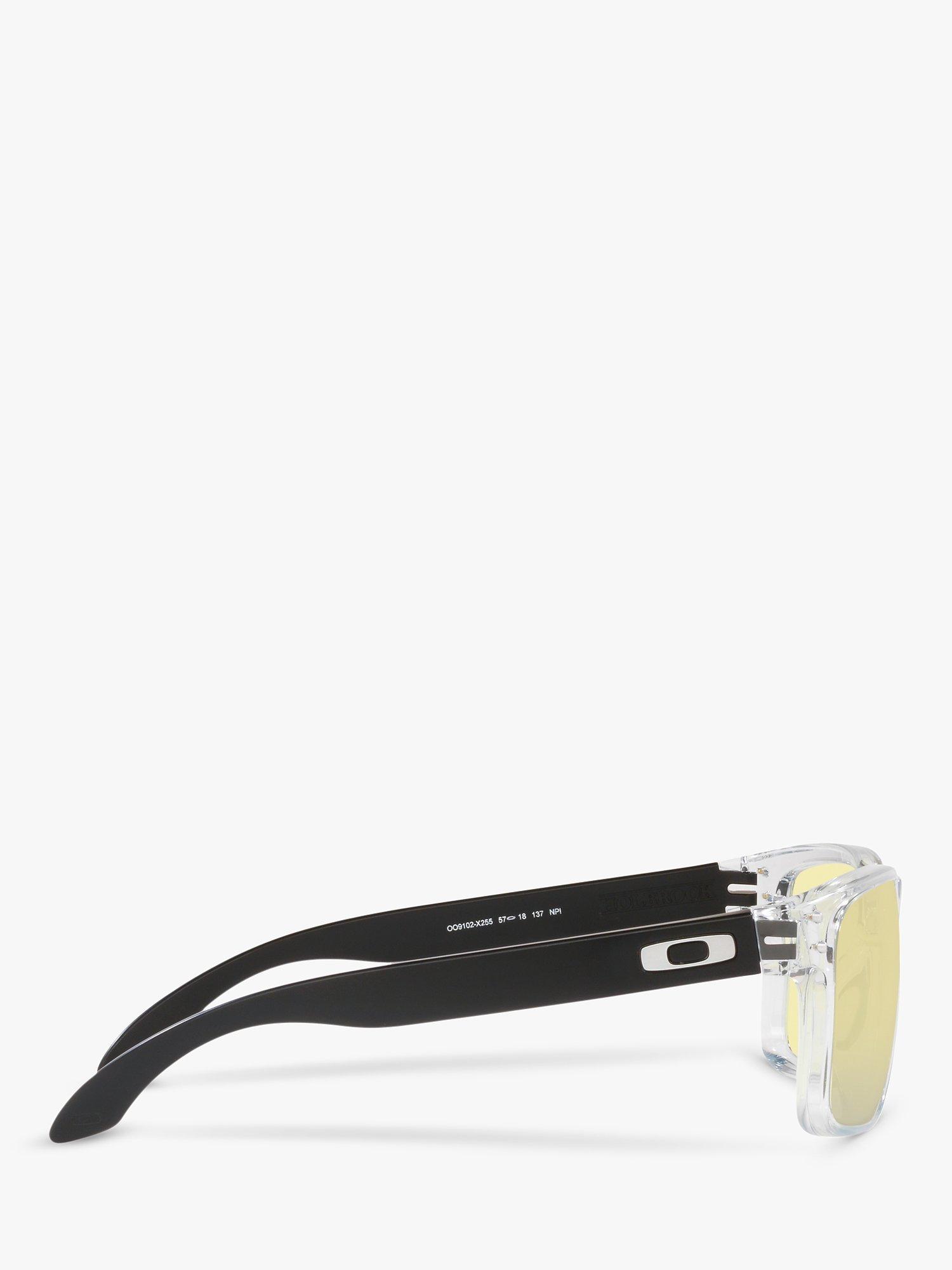 Product image 10 of 11, which shows Oakley OO9102 Men's Holbrook Prizm Square Sunglasses, Clear/Yellow