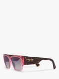 Vogue VO5462S Women's Polarised Square Sunglasses, Transparent Pink/Violet Gradient