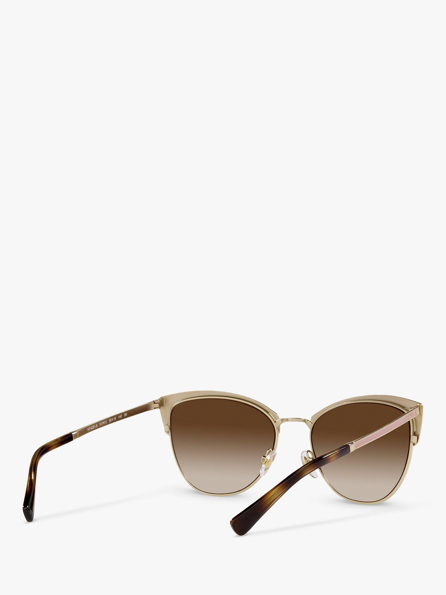 Product image 8 of 11, which shows Vogue VO4251S Women's Butterfly Sunglasses, Beige/Brown Gradient