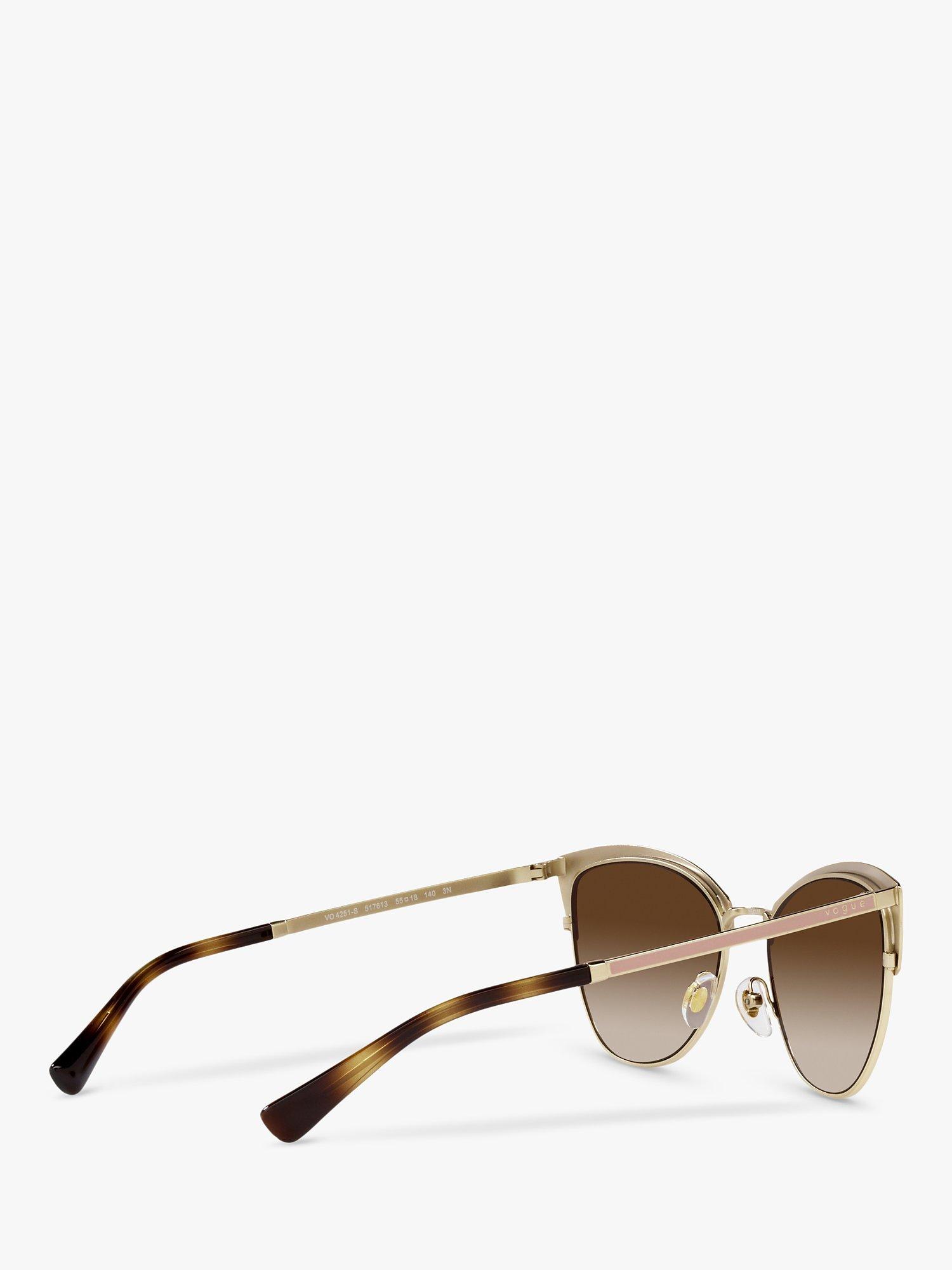 Product image 9 of 11, which shows Vogue VO4251S Women's Butterfly Sunglasses, Beige/Brown Gradient