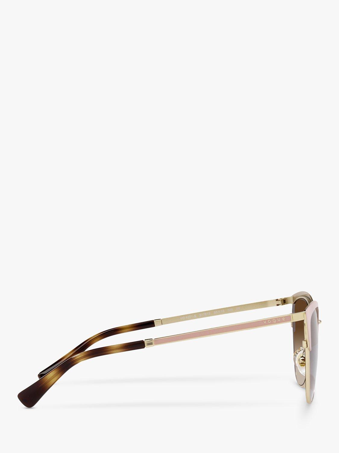 Product image 10 of 11, which shows Vogue VO4251S Women's Butterfly Sunglasses, Beige/Brown Gradient
