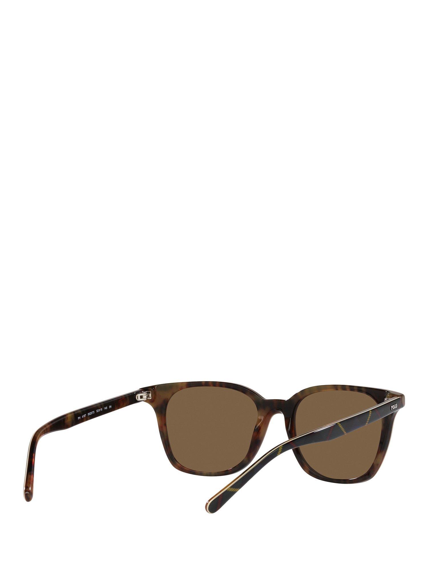 Product image 8 of 11, which shows Polo Ralph Lauren PH4187 Men's Sunglasses, Shiny Dress Gordon/Brown
