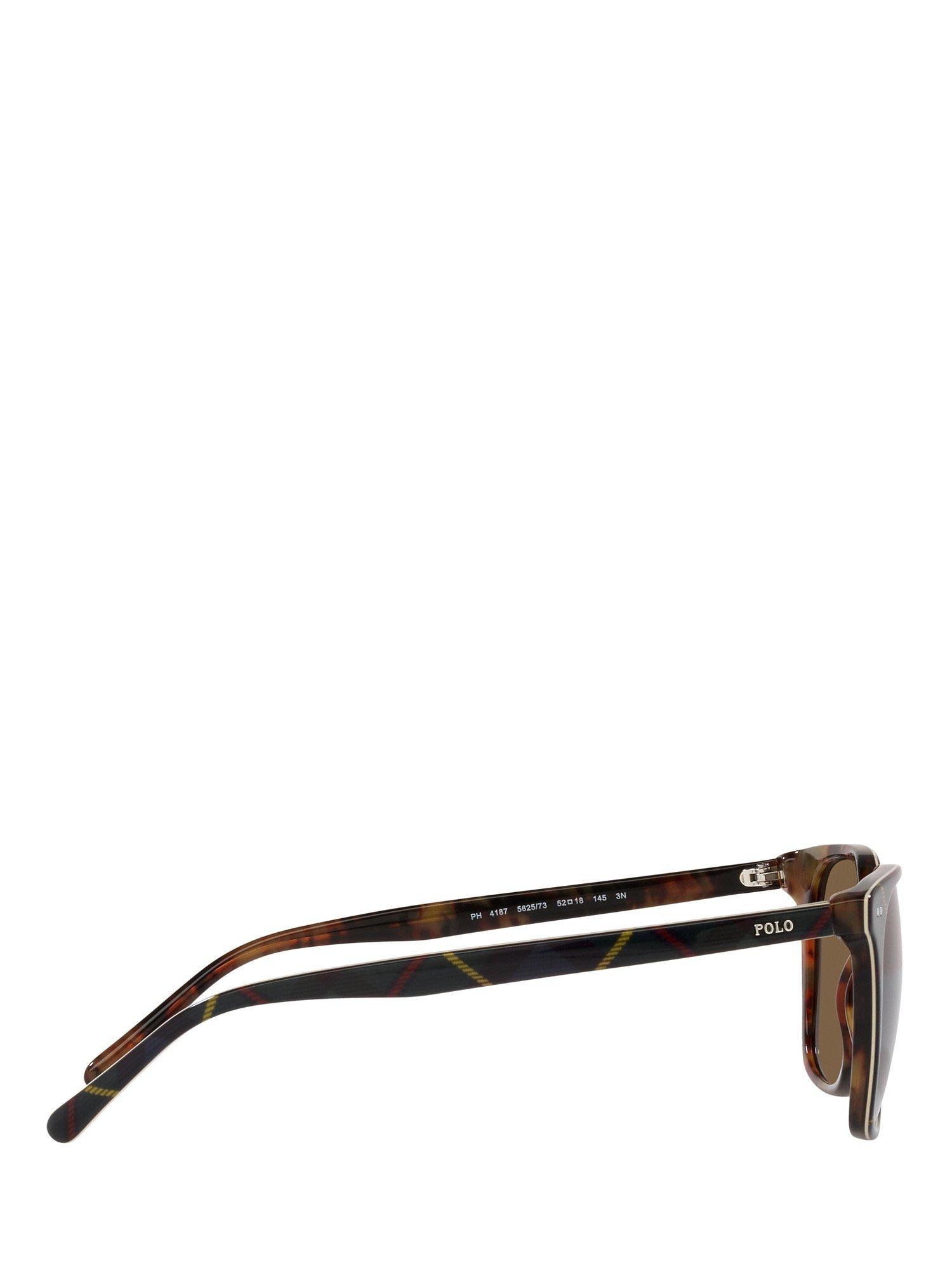 Product image 10 of 11, which shows Polo Ralph Lauren PH4187 Men's Sunglasses, Shiny Dress Gordon/Brown
