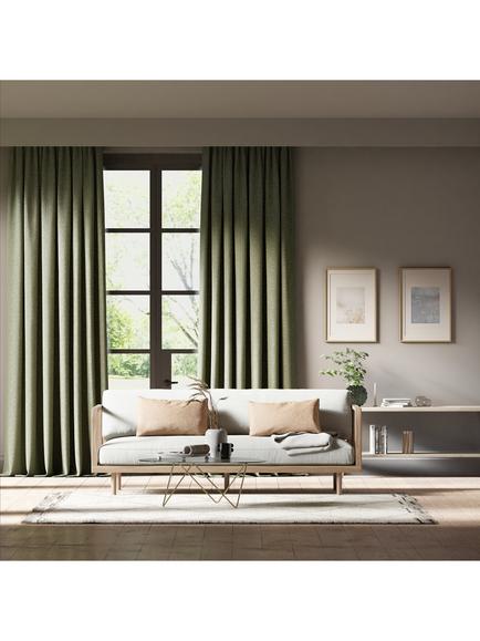 Harlequin Khorol Furnishing Fabric - view 2, Sage/Shiitake