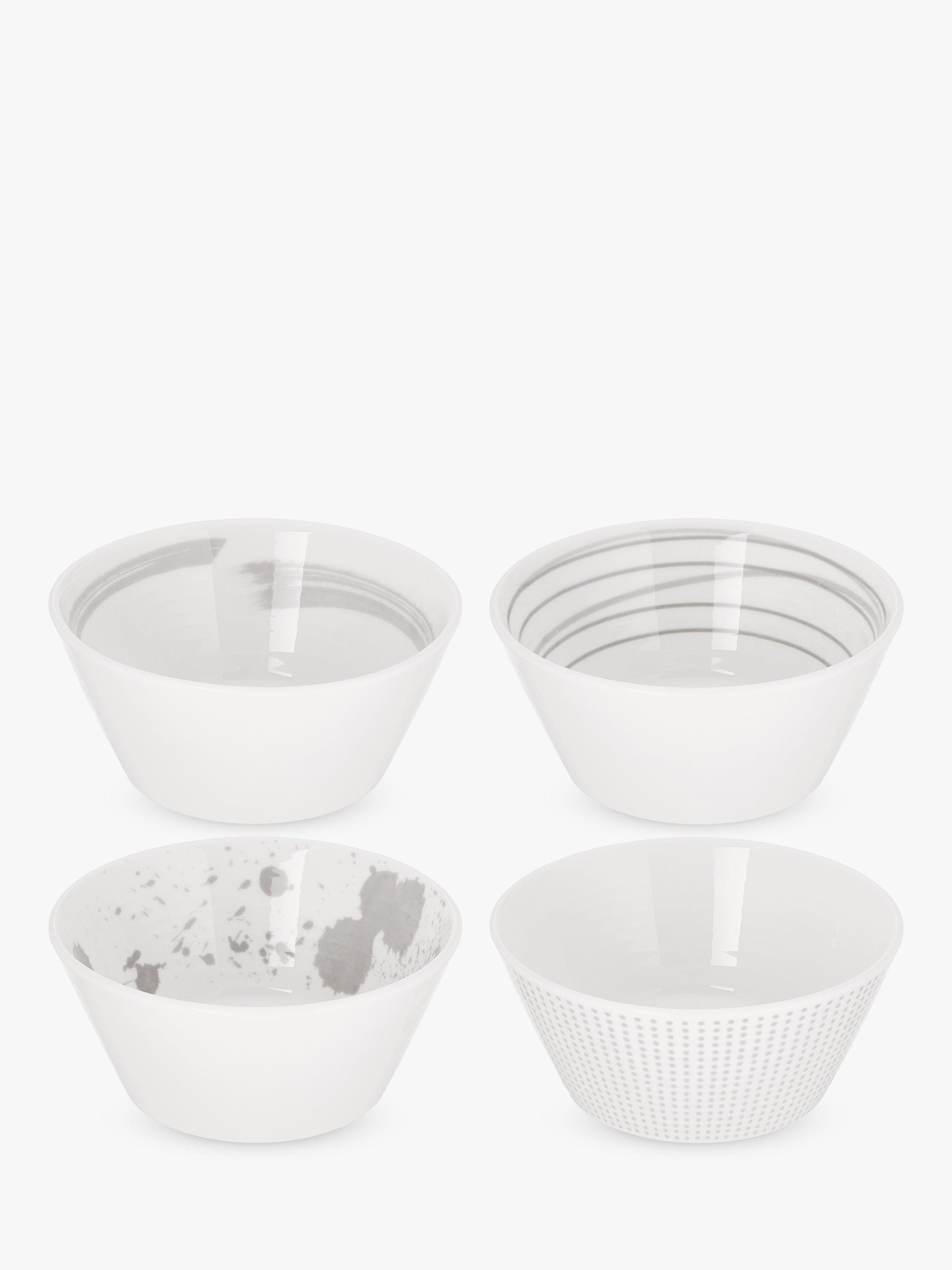 Royal Doulton Pacific Stone Porcelain Tapas Bowl, Set of 4, 11cm, Grey