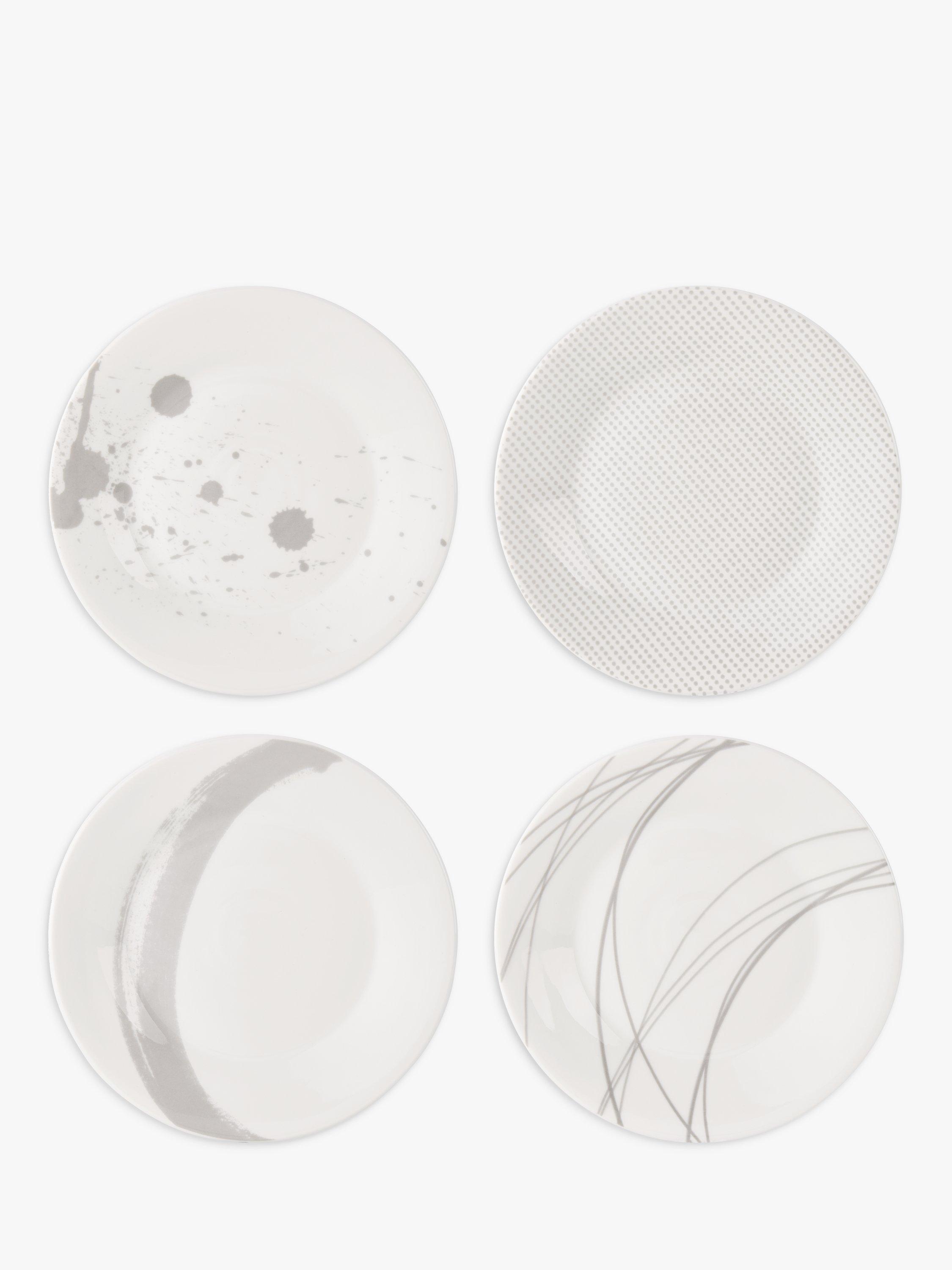 Royal Doulton Pacific Stone Porcelain Small Plate, Set of 4, 16cm, Grey