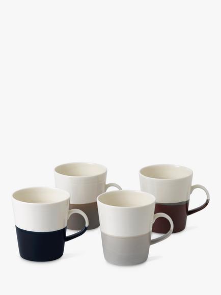 Royal Doulton Coffee Studio Porcelain Grande Mug, Set of 4, 500ml, Assorted, Assorted