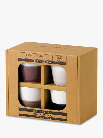 Royal Doulton Coffee Studio Porcelain Small Mug, Set of 4, 265ml, Assorted - view 2, Assorted
